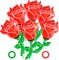 6 Pcs Red Rose Balloons,37 Inch Giant Rose Foil Balloons Rose Shaped Balloons,Red Rose Flower Balloon Valentines Day Balloon for Birthday Wedding Valentines Day Flower Theme Party Decoration
